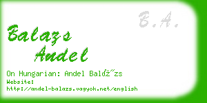 balazs andel business card